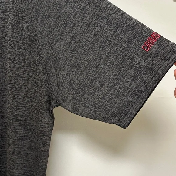 NWOT Colosseum Gray Black Heathered “A”Alabama Polo Golf Shirt Crimson Tide XXL - Picture 6 of 12